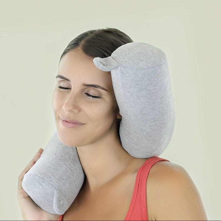 Ergonomisches Reisekissen Nackenkissen Reise für Flugzeug & Auto – Memory-Schaum Komfort 1