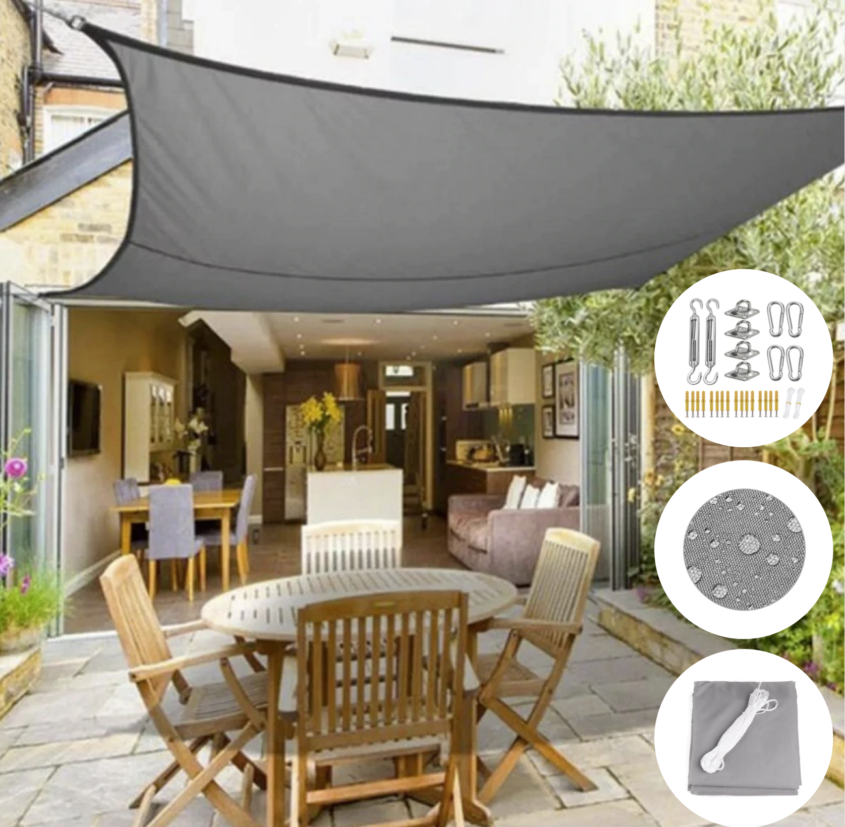 Shade Cloth – Luxury, Waterproof, and Decorative for Balconies or Patios with UV Protection