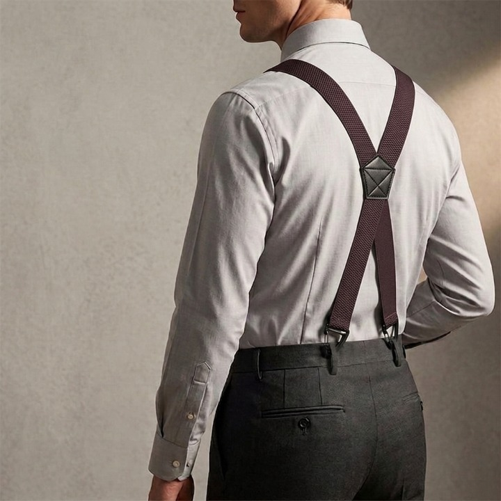Hosenträger Herren mit Hakenclips – X-Back und Y-Form verstellbar - Zorenza