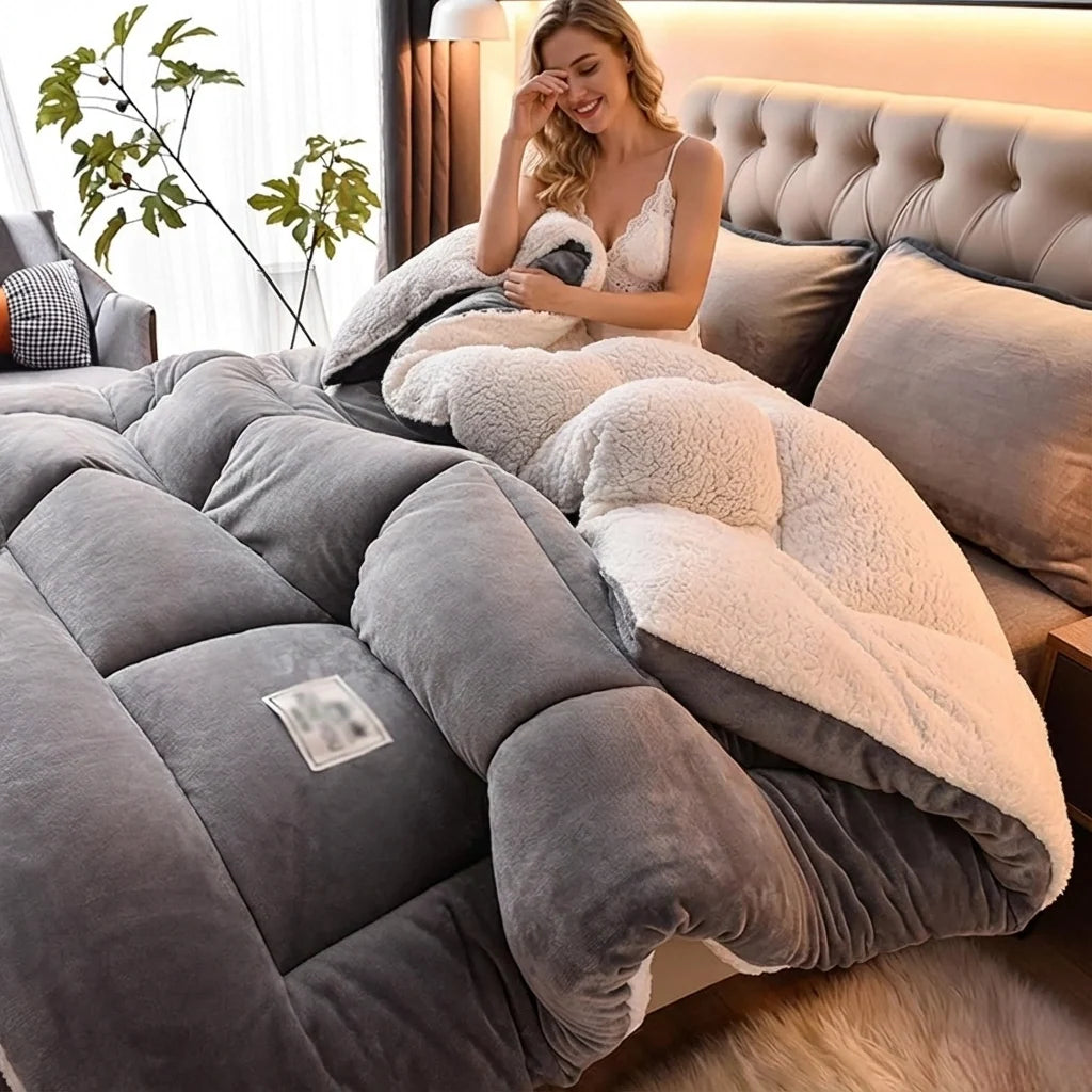 Couverture Lestée Polaire Sherpa Chaude et Douce