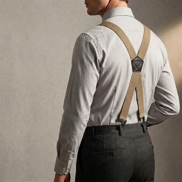 Hosenträger Herren mit Hakenclips – X-Back und Y-Form verstellbar - Zorenza