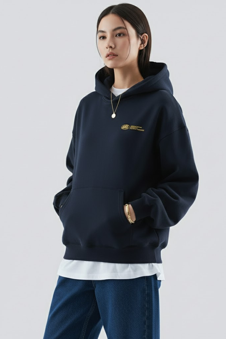 Sweat à Capuche Femme Imprimé Devant, Coupe Pull Décontractée