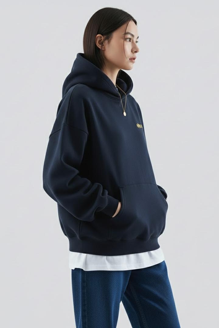 Sweat à Capuche Femme Imprimé Devant, Coupe Pull Décontractée
