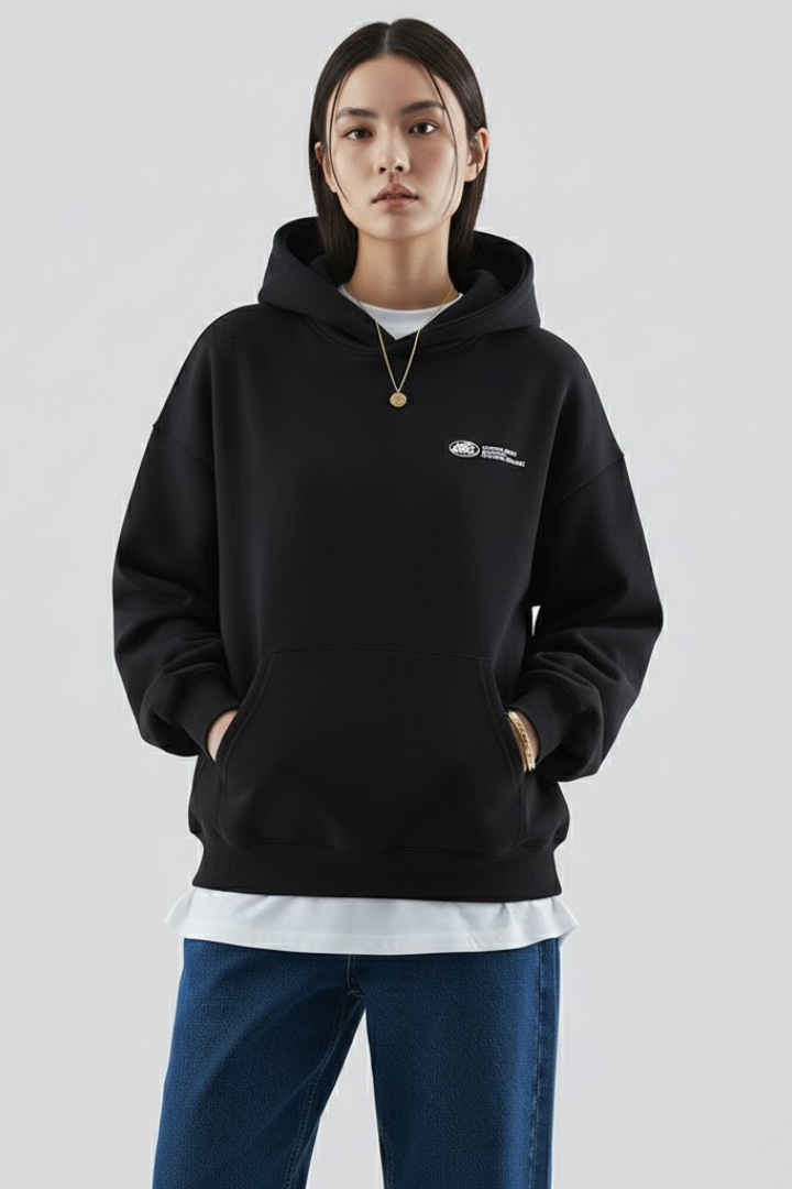 Sweat à Capuche Femme Imprimé Devant, Coupe Pull Décontractée