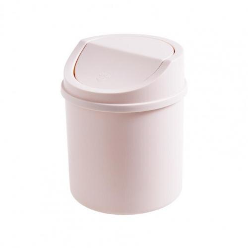 Compact Trash Can with Lid – Black, Stylish Design for the Office or Home Office