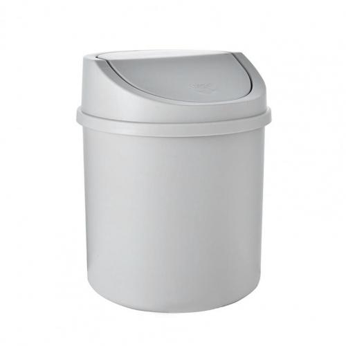 Compact Trash Can with Lid – Black, Stylish Design for the Office or Home Office