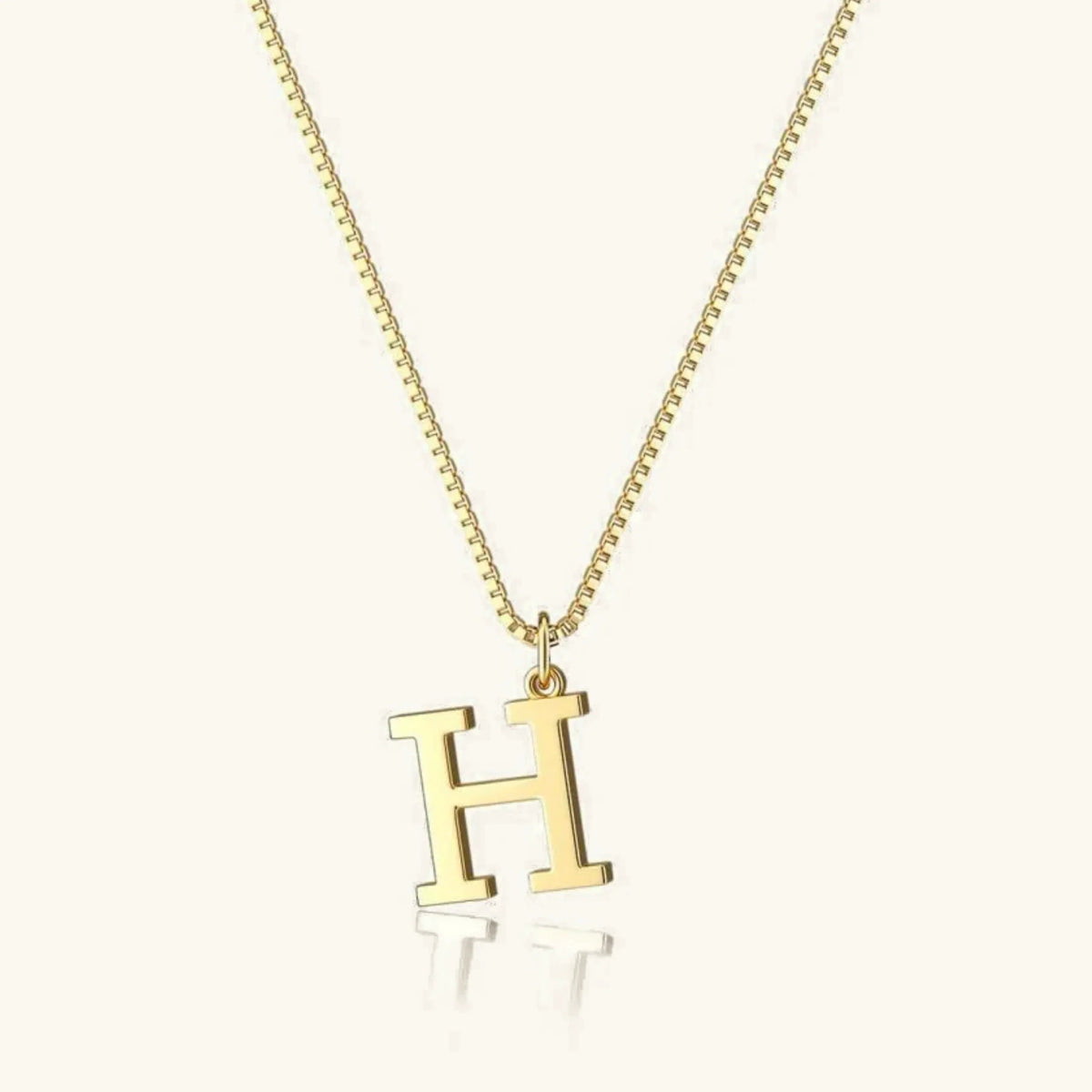 Collier Pendentif Lettre Initiale Plaqué Or