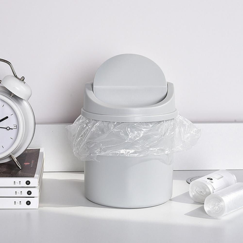 Compact Trash Can with Lid – Black, Stylish Design for the Office or Home Office