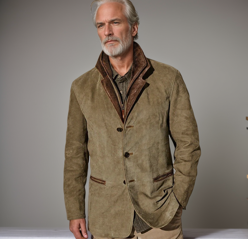Veste d'Hiver Homme Col Superposé, Style Casual Chic