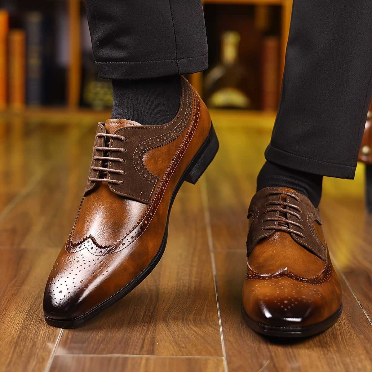 Chaussures Homme à Lacets Derby Brogue Habillées
