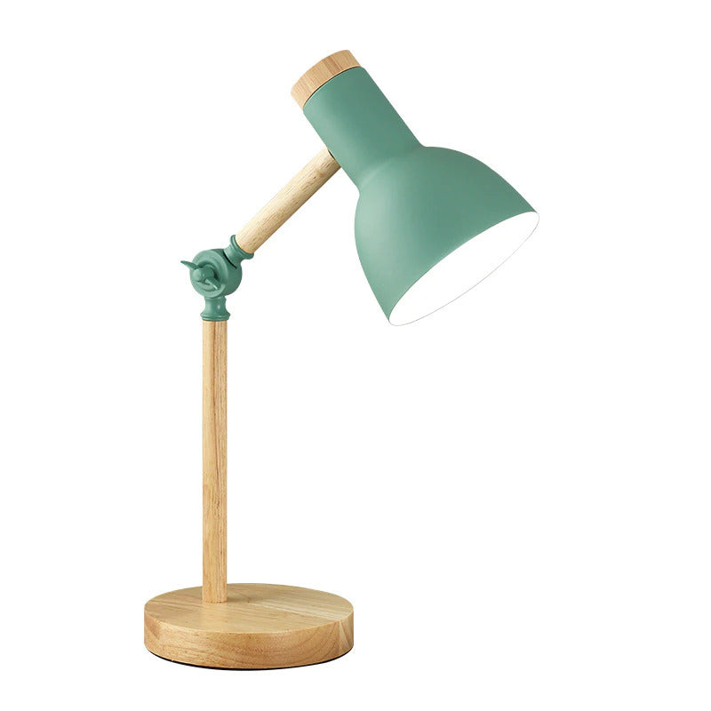 Lampe de Bureau en Bois Style Scandinave, Réglable en Hauteur