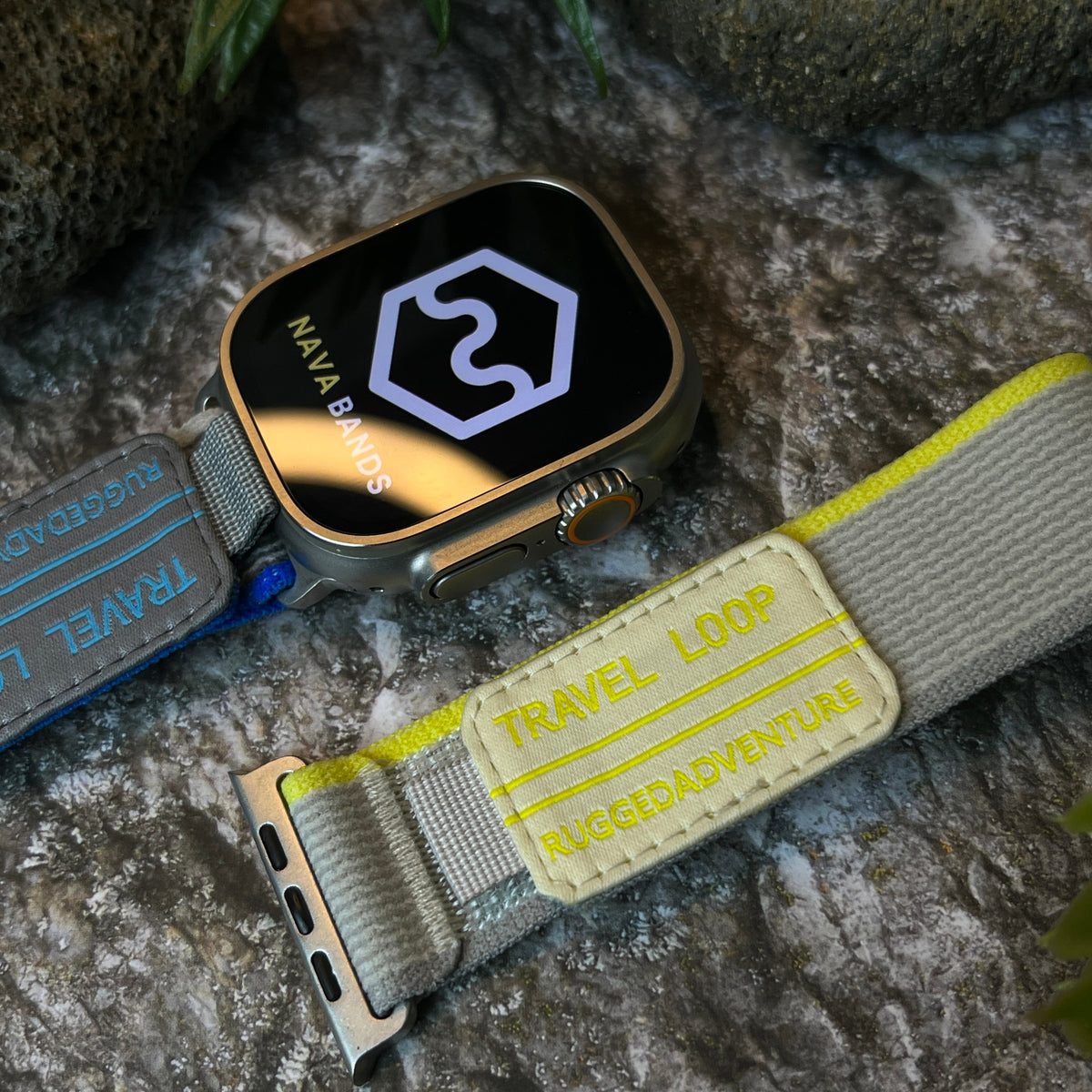 Bracelet Boucle en Tissu pour Apple Watch, Extensible et Ajustable