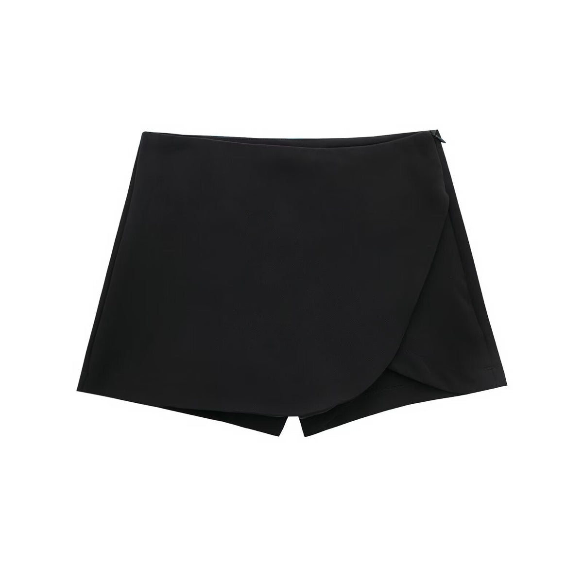 Jupe-Short Femme Portefeuille à Taille Élastique