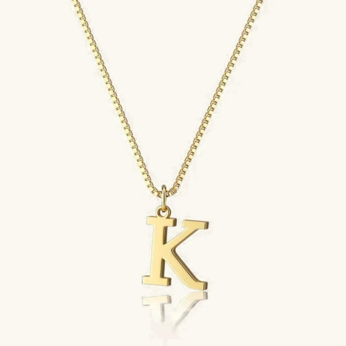Collier Pendentif Lettre Initiale Plaqué Or