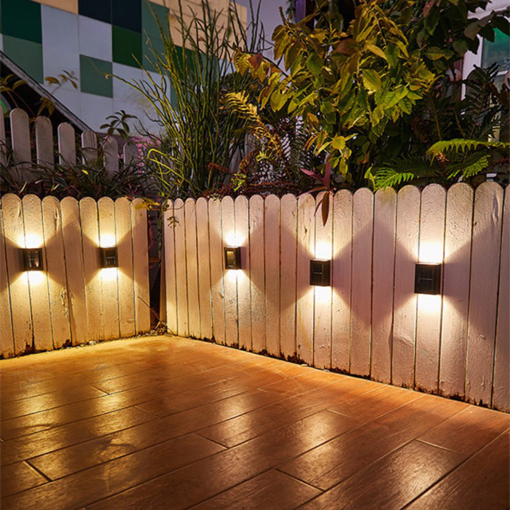 Black Solar Wall Light – Wireless, Modern Design for Garden or Balcony Lighting