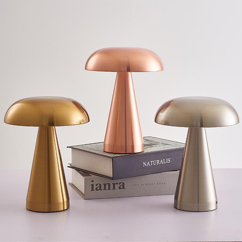 Lampe de Table LED Champignon Rechargeable et Sans Fil