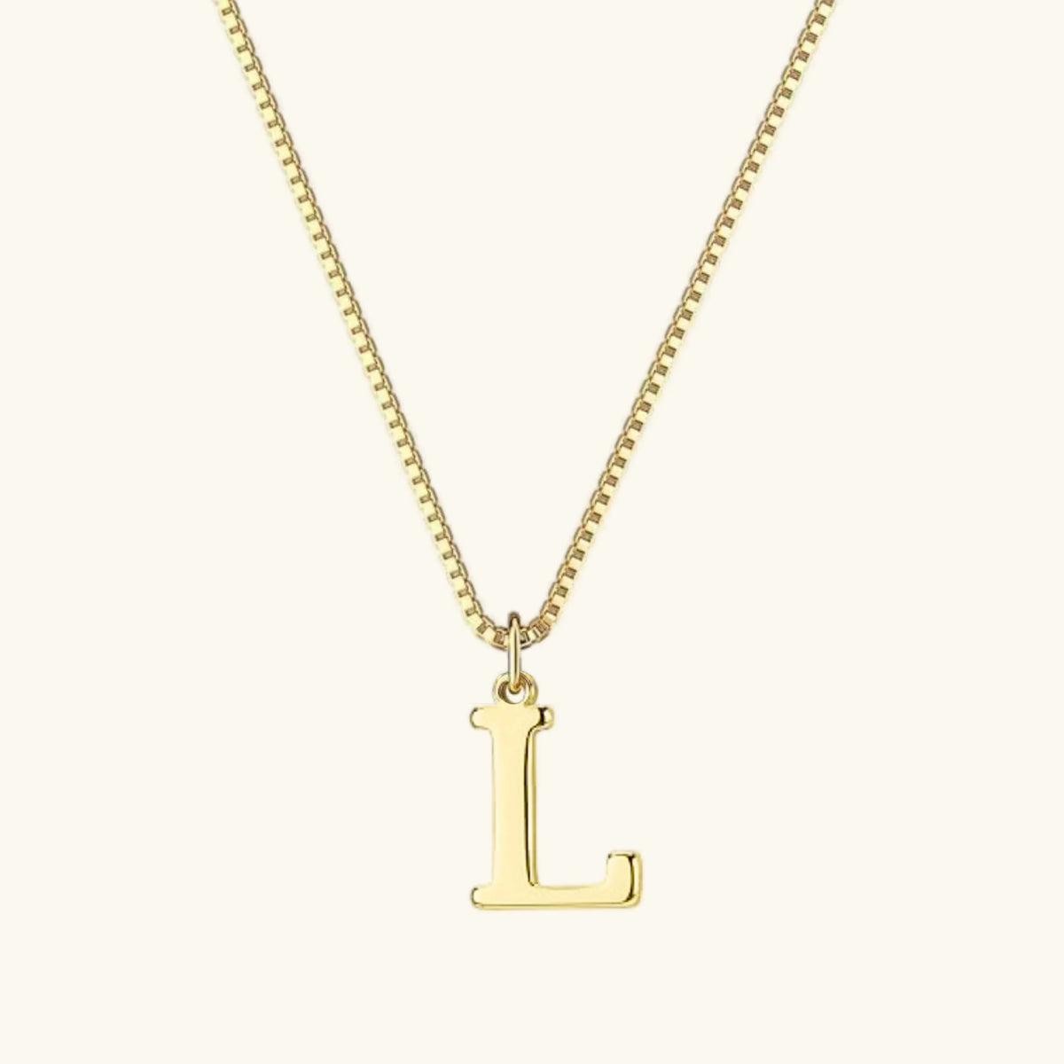 Collier Pendentif Lettre Initiale Plaqué Or