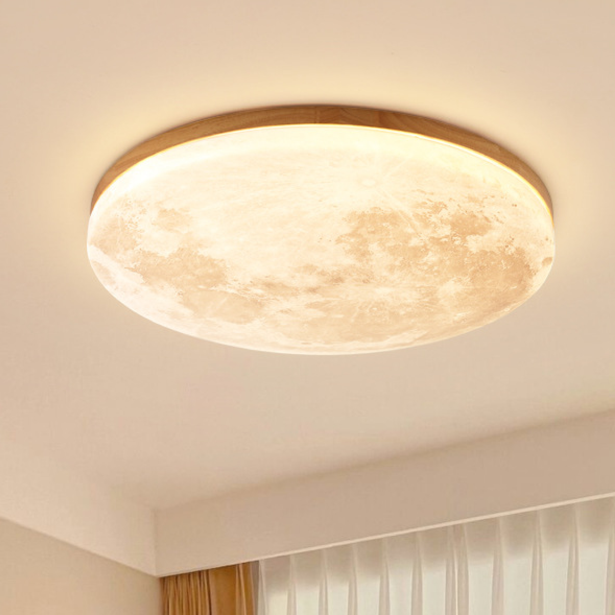 Plafonnier Lune LED - Luminaire Design Effet Clair de Lune