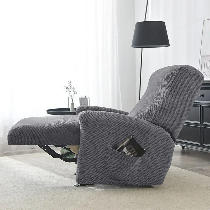 Housse de Fauteuil Relax avec Poche Latérale - Protection Anti-Taches