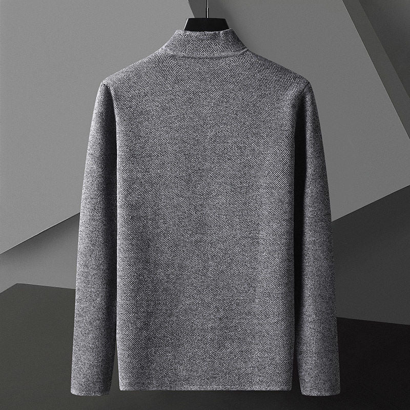 Gilet Homme en Maille à Col Montant