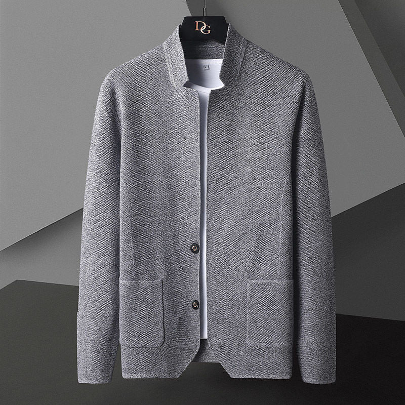Gilet Homme en Maille à Col Montant
