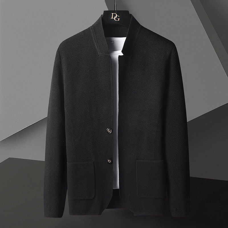 Gilet Homme en Maille à Col Montant