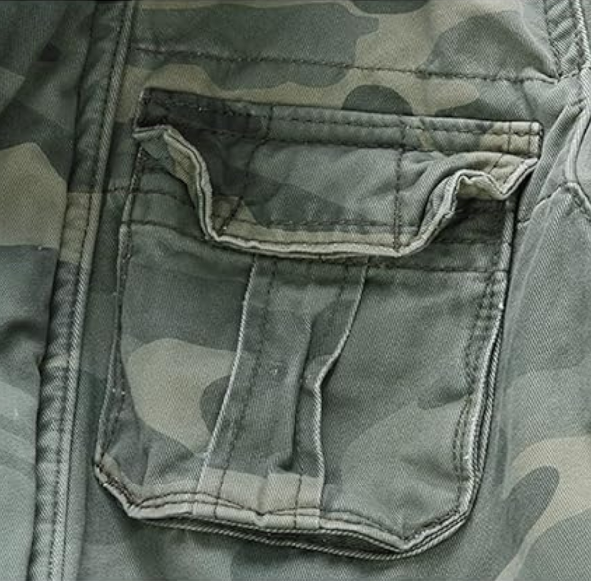 Veste Militaire Courte Homme à Motif Camouflage