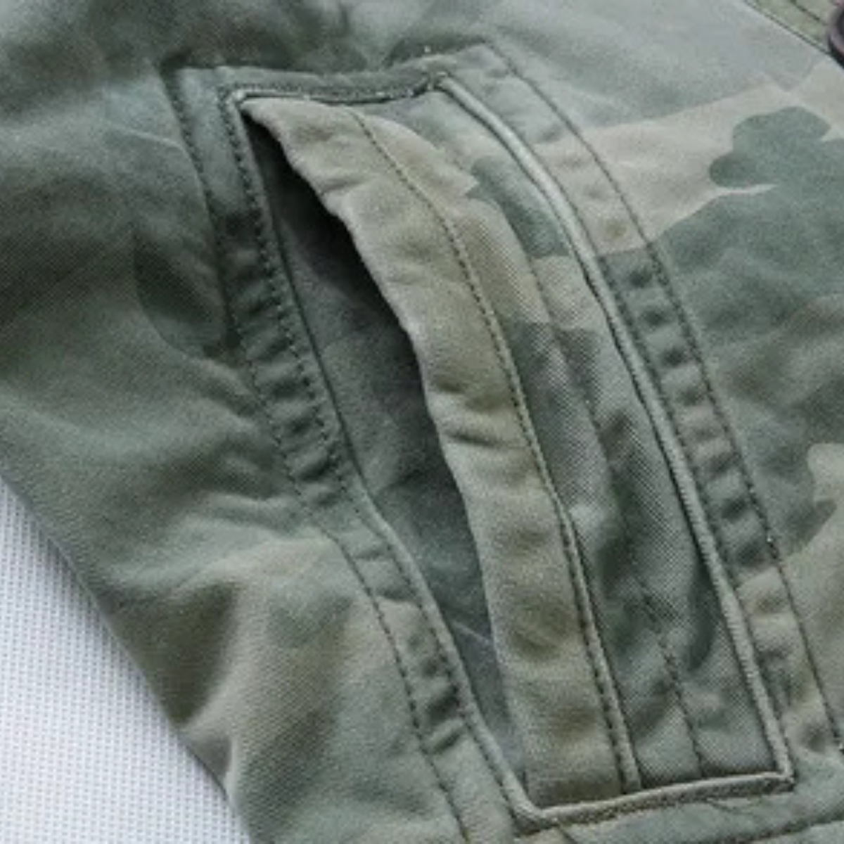 Veste Militaire Courte Homme à Motif Camouflage