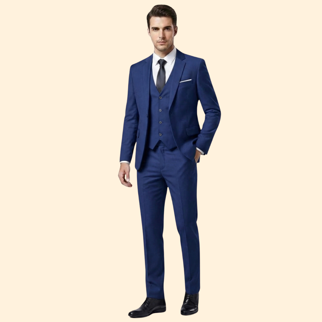 Costume Homme Trois Pièces – Veste, Gilet et Pantalon Coordonnés