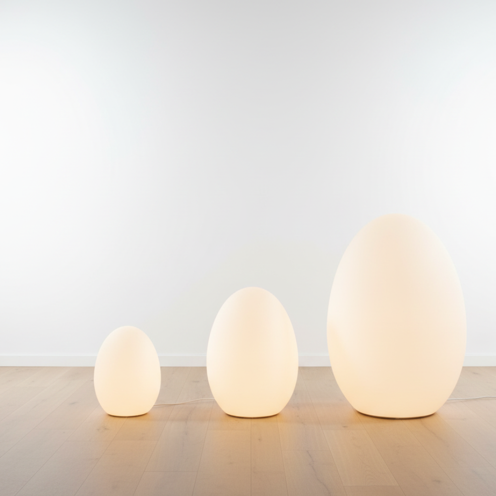 Lampadaire LED Ovale Minimaliste - Lumière d'Ambiance 3 Tons