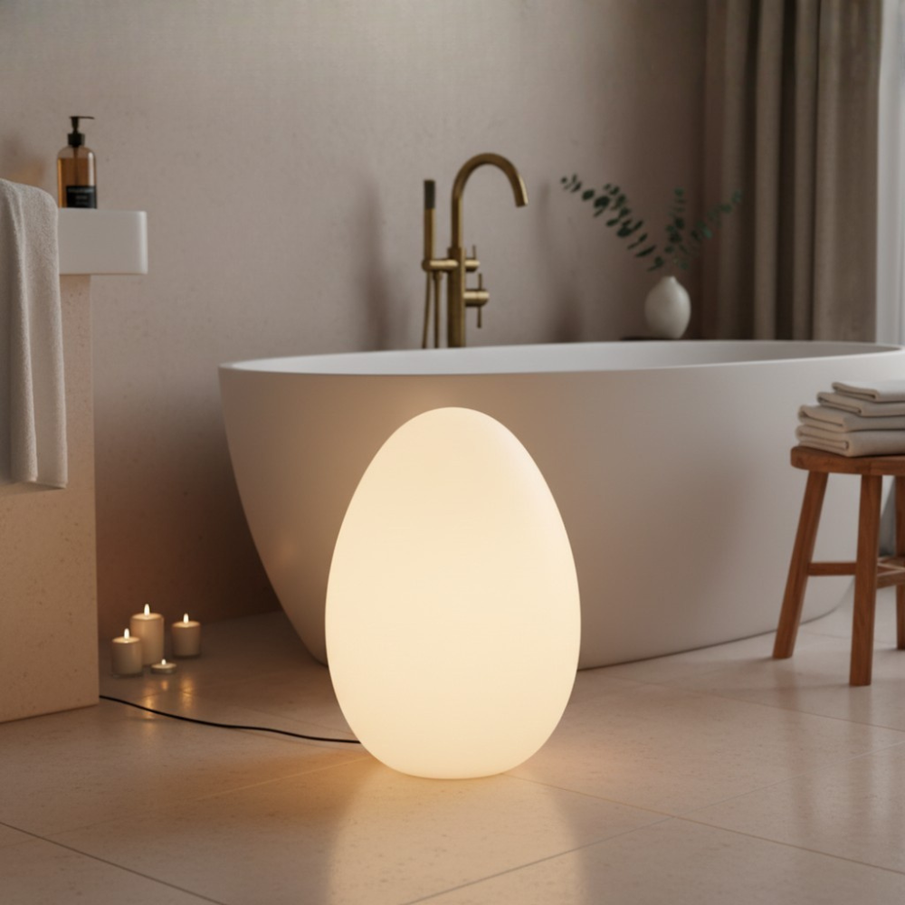 Lampadaire LED Ovale Minimaliste - Lumière d'Ambiance 3 Tons