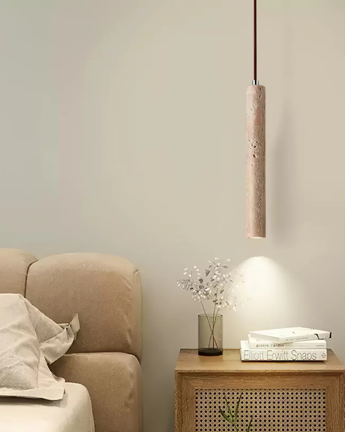 Plafonnier LED Minimaliste en Travertin