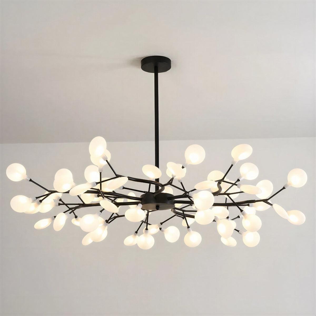 Lustre Plafonnier Multi-Têtes Style Luciole en Métal et Acrylique