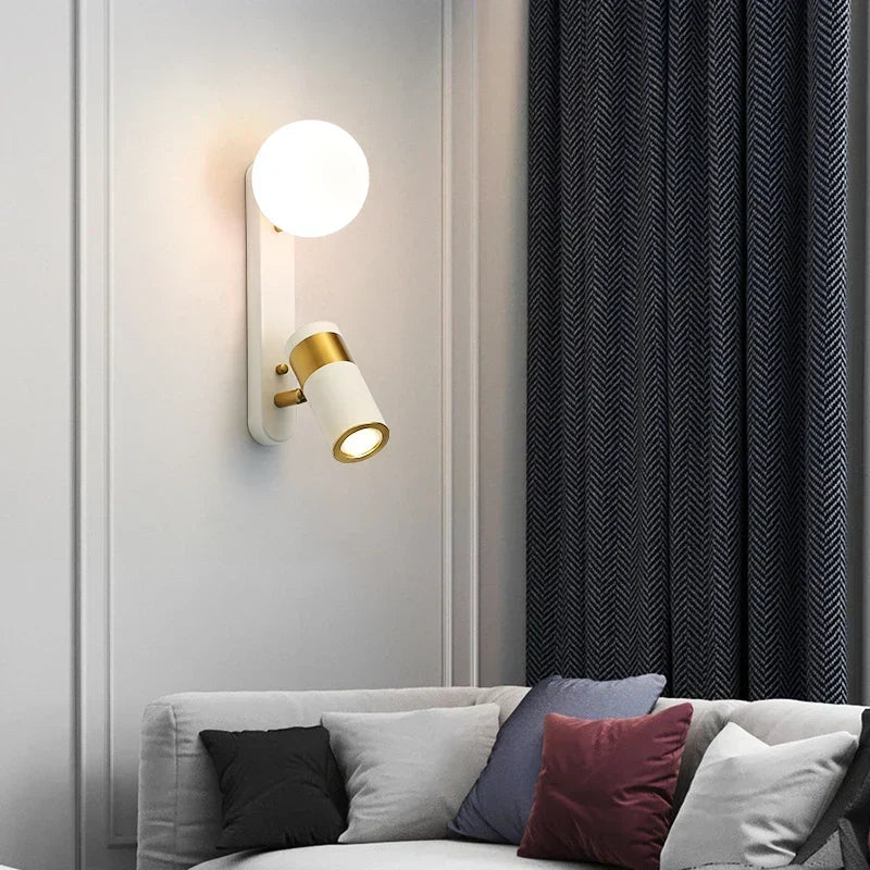 Applique Murale LED Scandinave - Luminaire Métal Blanc Chaud 4000K