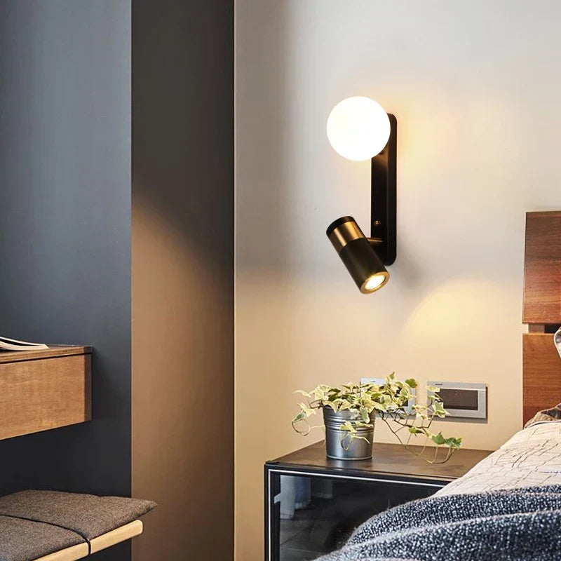 Applique Murale LED Scandinave - Luminaire Métal Blanc Chaud 4000K