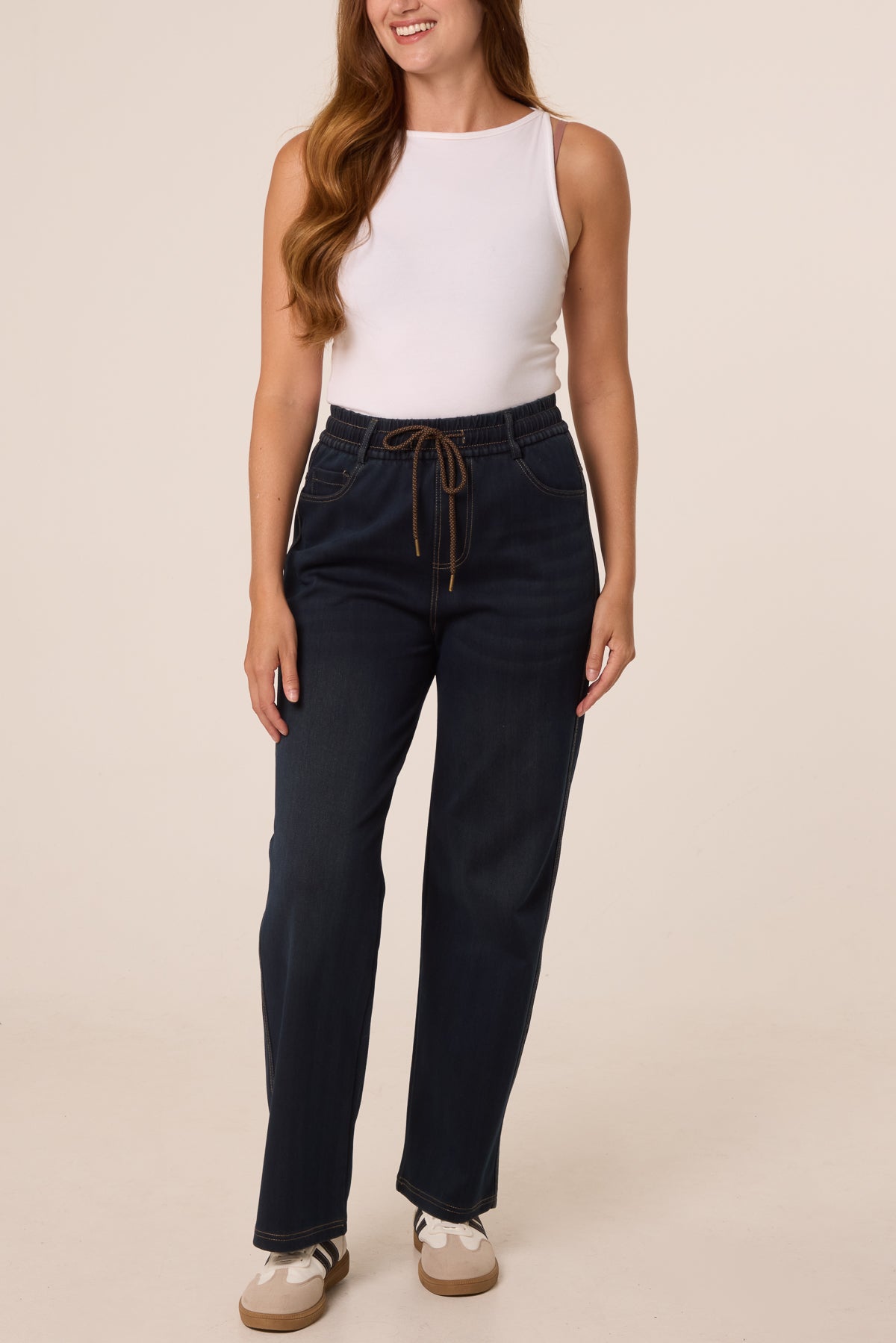 Jean Femme Poches Arrière Surpiquées - Indigo