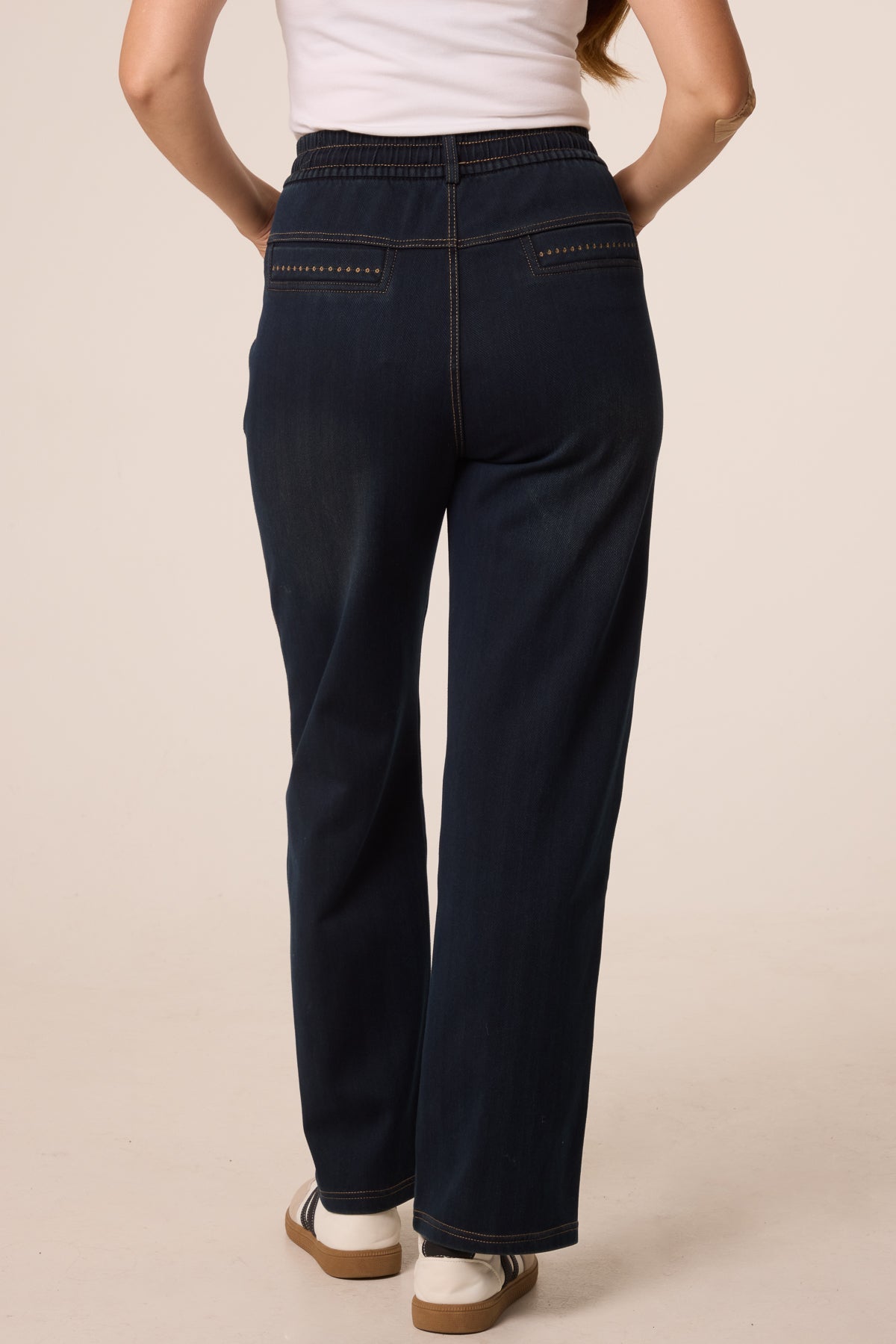 Jean Femme Poches Arrière Surpiquées - Indigo