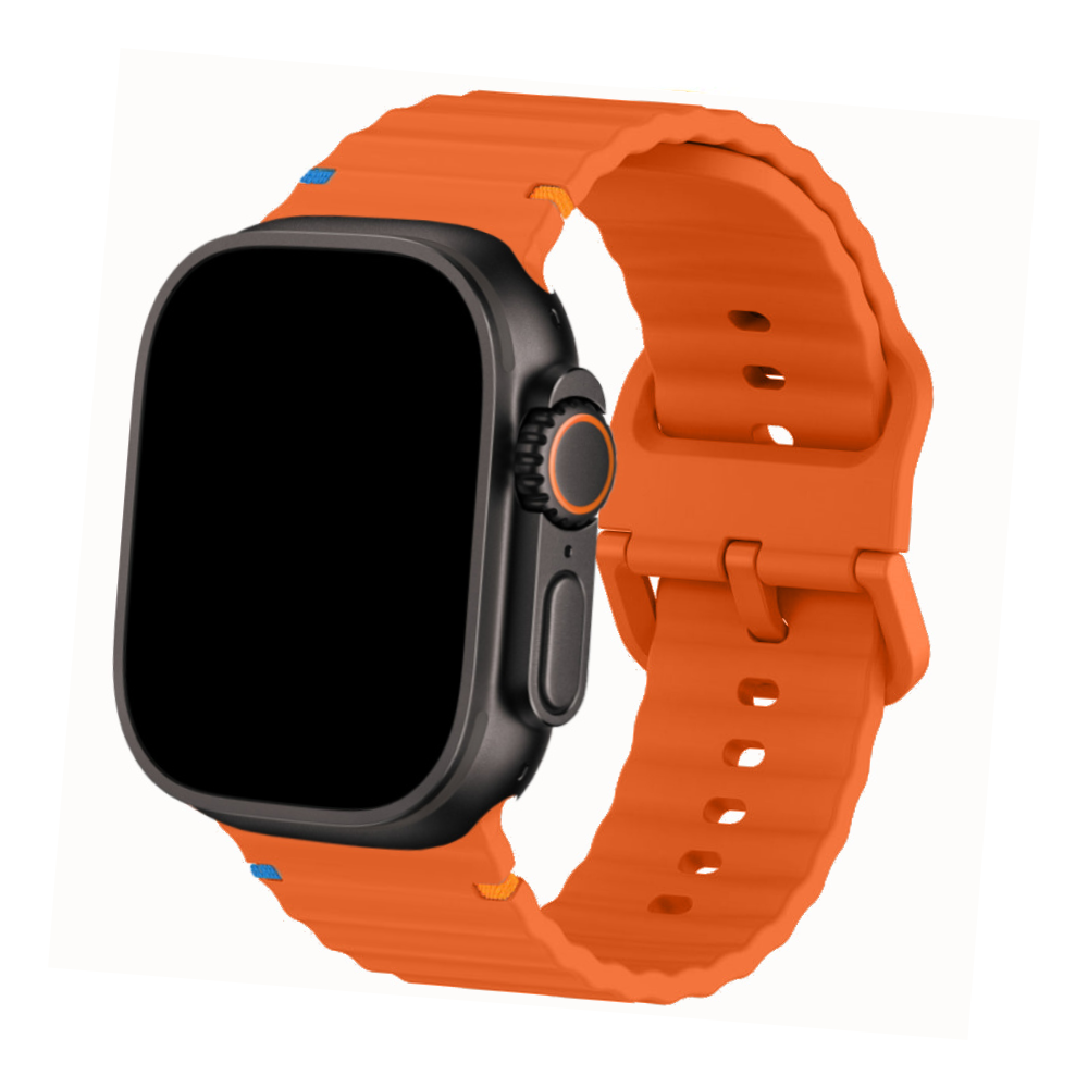 Bracelet Silicone pour Apple Watch - Design Bicolore Compatible Ultra & Series