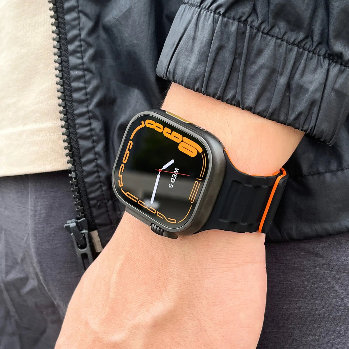 Bracelet Apple Watch en Silicone Hypoallergénique avec Fermeture Aimantée