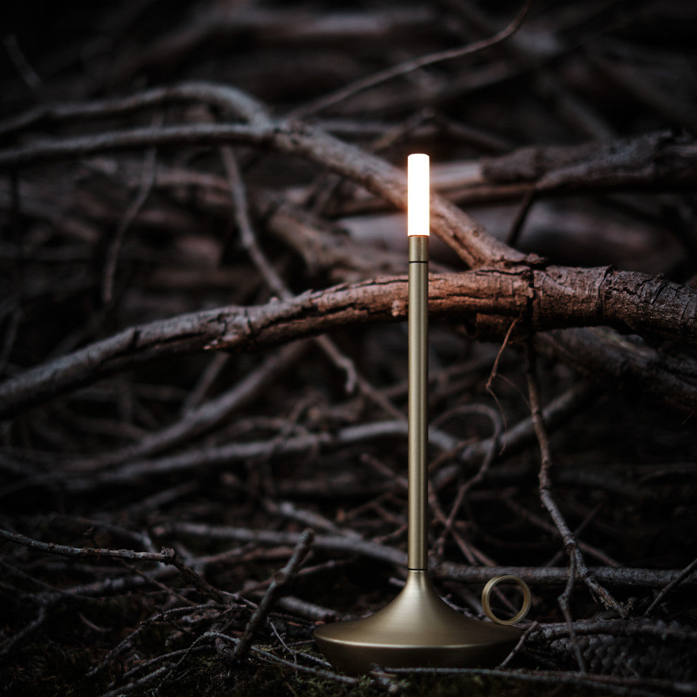 Dimmer Candle Holder – Brushed Aluminum, Scandinavian Design for Living Room or Dining Table Decor