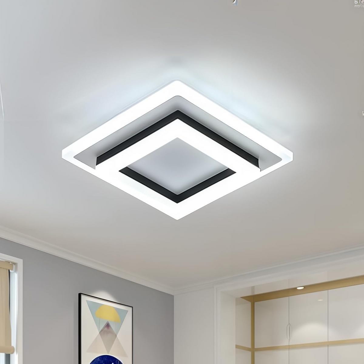 Plafonnier LED Carré Design Moderne 24W
