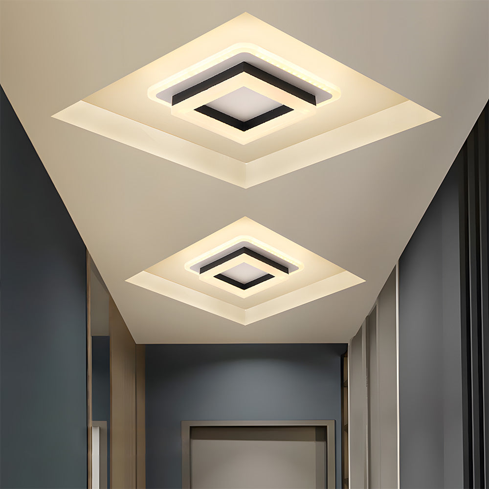 Plafonnier LED Carré Design Moderne 24W