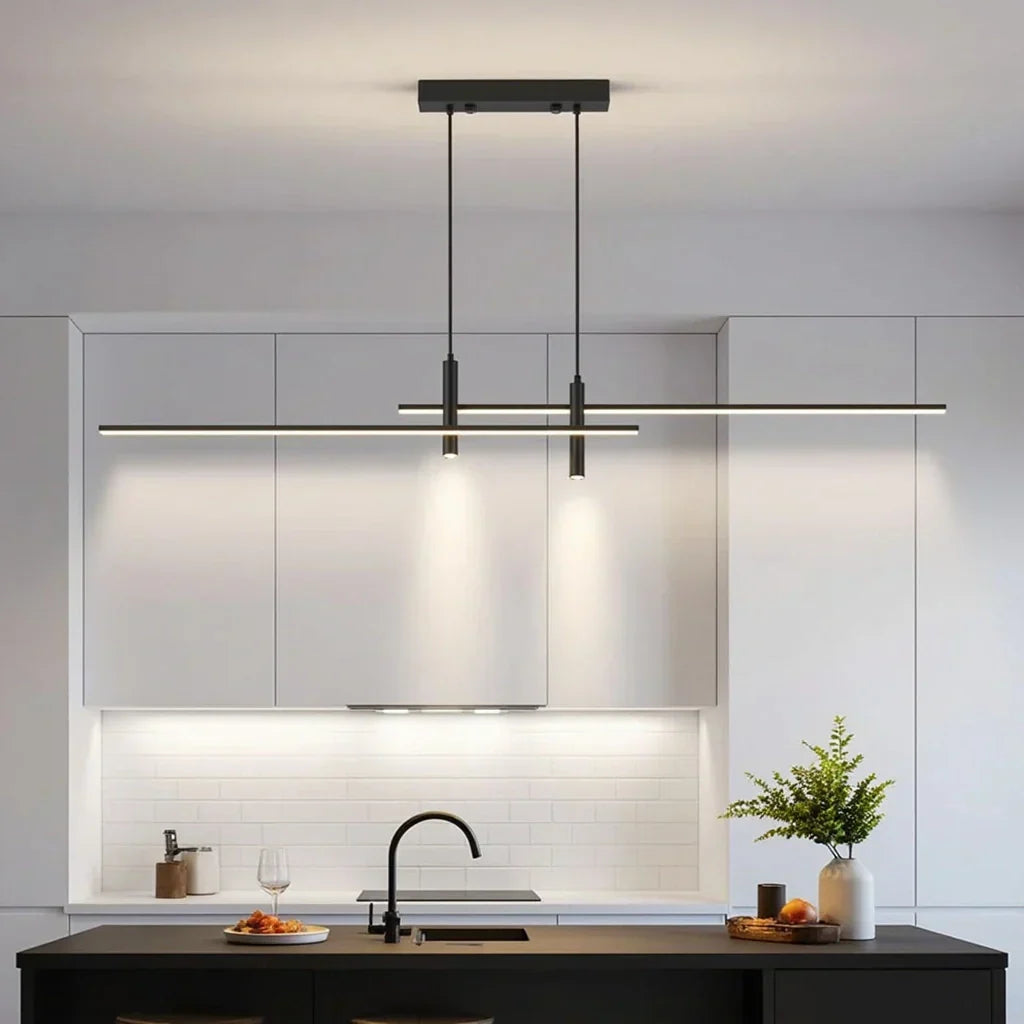 Suspension LED Dimmable avec Télécommande, Luminaire pour Table à Manger