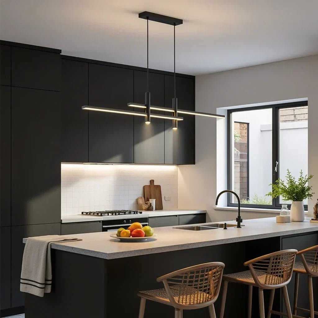 Suspension LED Dimmable avec Télécommande, Luminaire pour Table à Manger