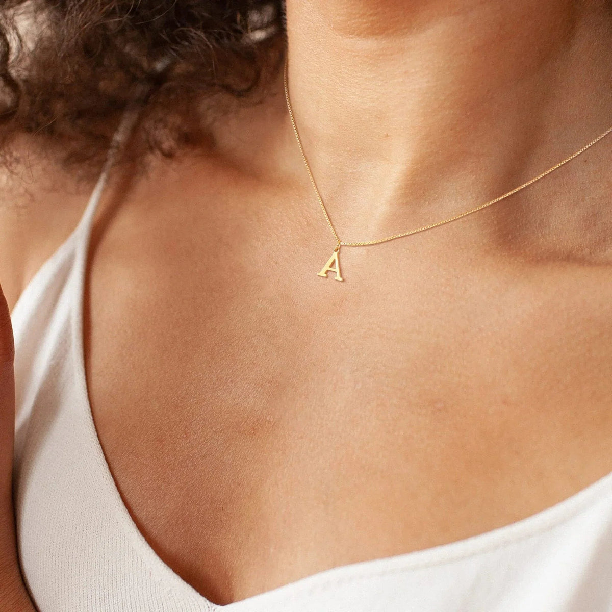 Collier Pendentif Lettre Initiale Plaqué Or