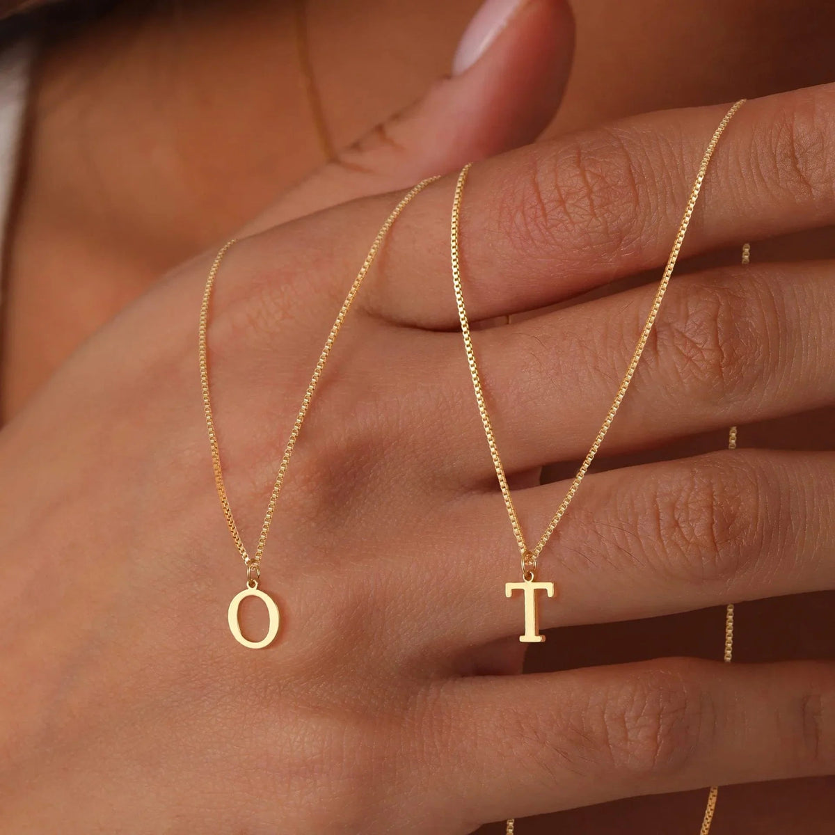 Collier Pendentif Lettre Initiale Plaqué Or