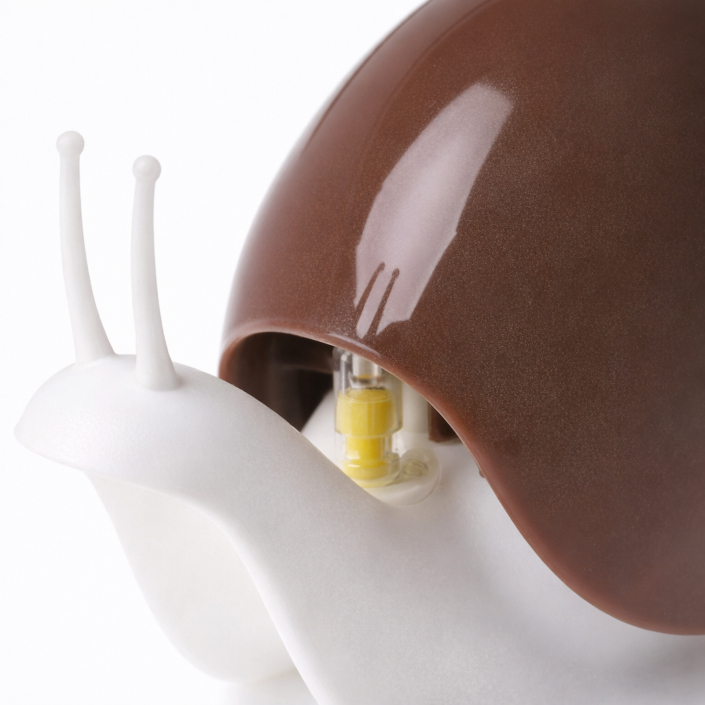 Portable Soap Dispenser – Snail-Shaped, Compact Plastic Design for Travel and Everyday Use
