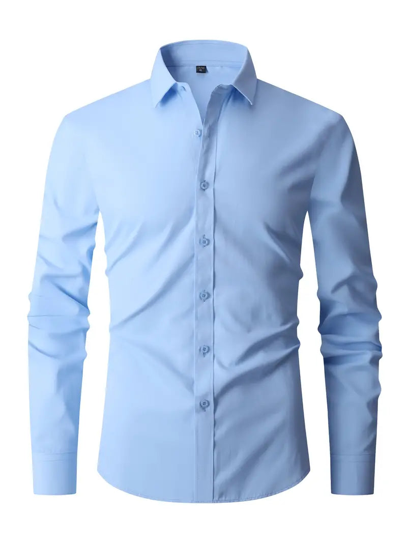 Chemise Homme Coupe Slim Manches Longues - Col Classique