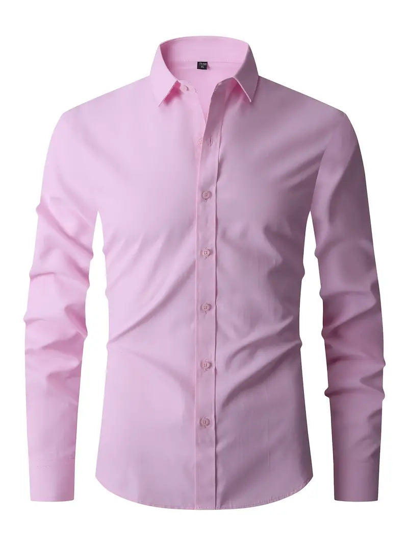 Chemise Homme Coupe Slim Manches Longues - Col Classique