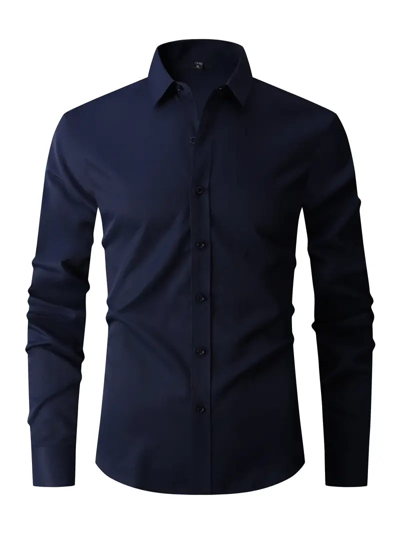 Chemise Homme Coupe Slim Manches Longues - Col Classique
